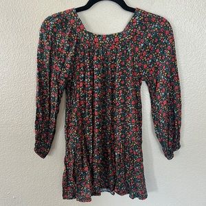 Cat & Jack Girls Floral Drop Waist Long Sleeve Dress Size M (7/8)